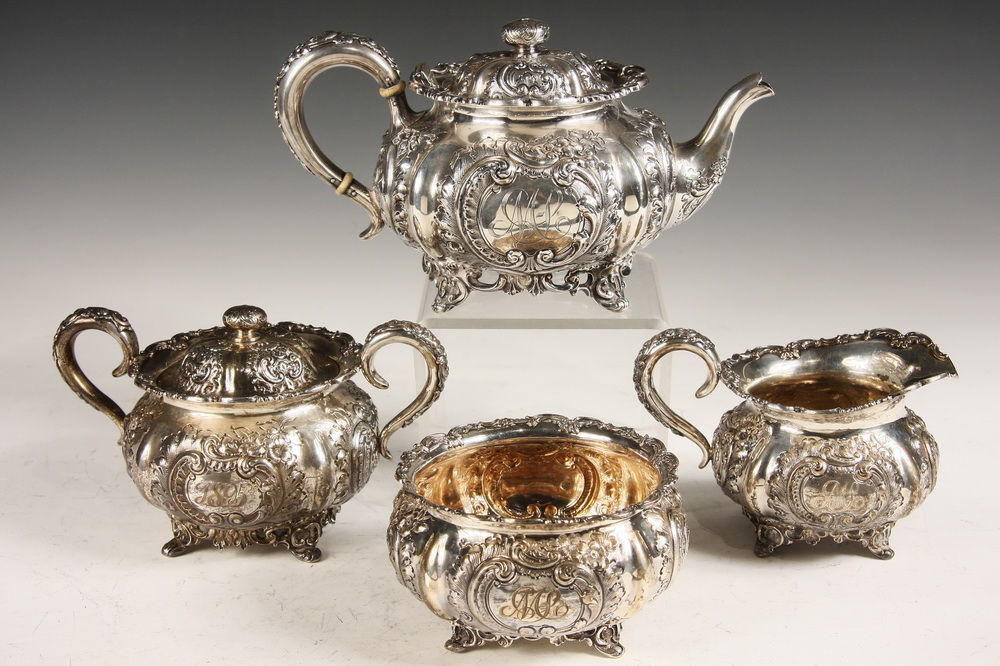 (4 PC) STERLING SILVER TEA