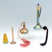 4 PC. STEUBEN ART GLASS PERFUM