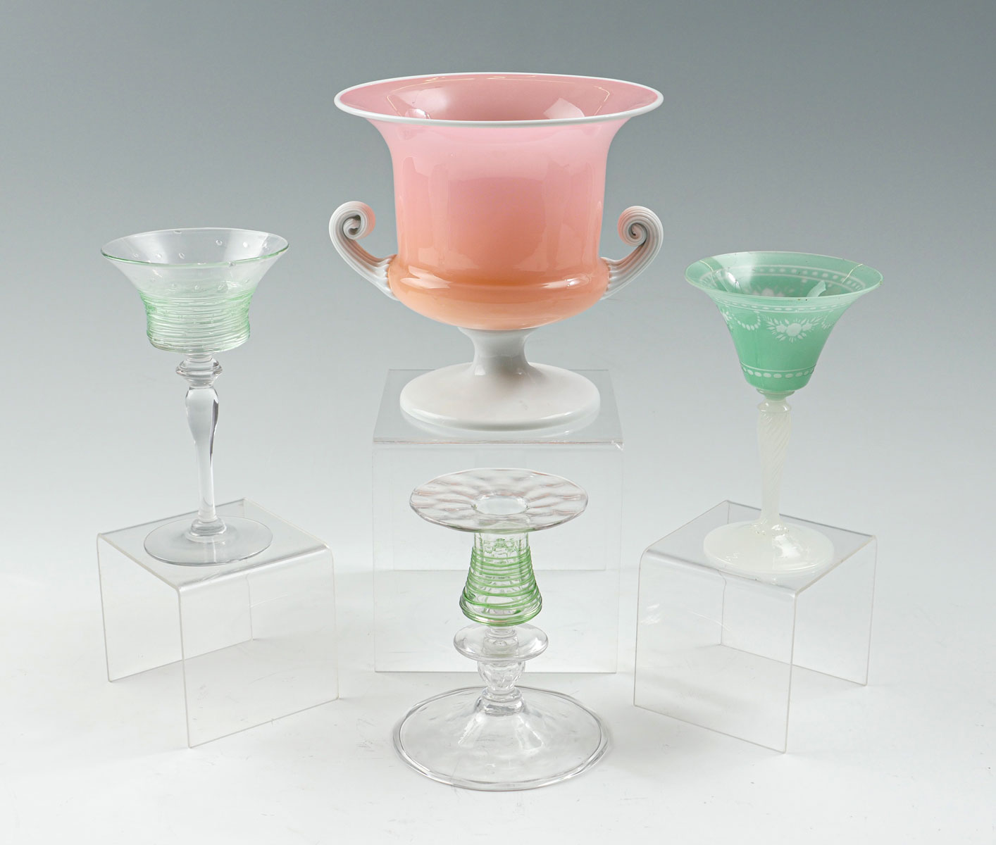 4 PC. STEUBEN ART GLASS COLLECTION: