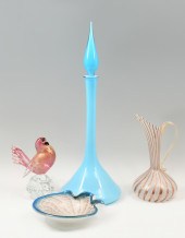 4 PC. VENETIAN ART GLASS COLLE