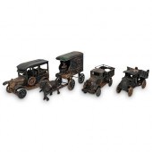 (4 PC) VINTAGE CAST IRON TOYS