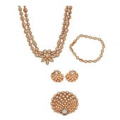 (4 PC) VINTAGE DIAMOND AND GOL