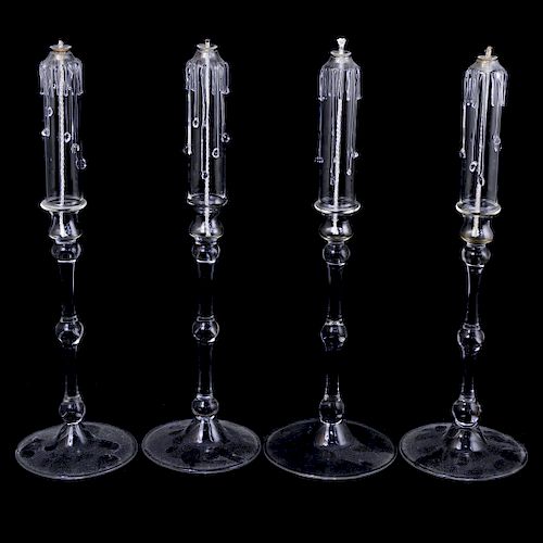 (4 PC) VINTAGE MURANO GLASS OIL