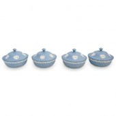 (4 PC) WEDGWOOD BLUE JASPER PO