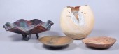 (4) Pcs 20th C Studio pottery