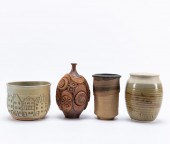4 PCS, AMERICAN STUDIO POTTERY