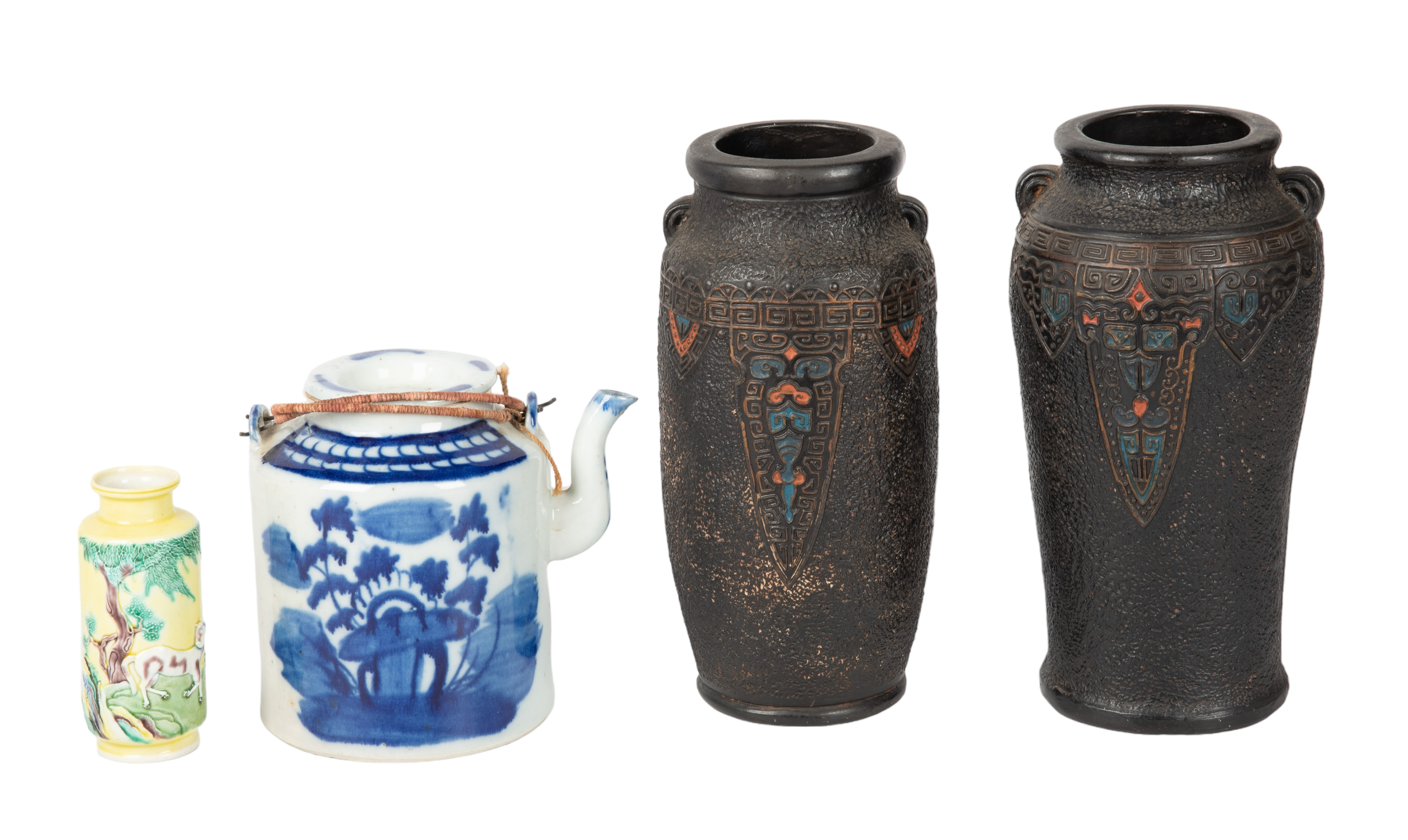 (4) Pcs Asian porcelain &
