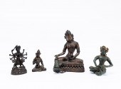 4 PCS, ASIAN RELIGIOUS FIGURES