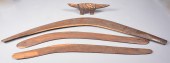 (4) Pcs carved wood aboriginal
