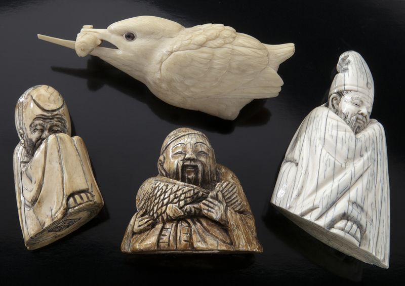 4 Pcs. Chinese carved ivory