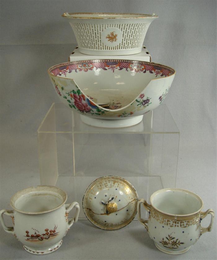 4 pcs Chinese Export porcelain,