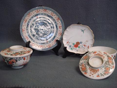 4 pcs Chinese porcelain, 2