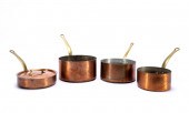 4 PCS, COPPER COOKWARE, SAUCEP