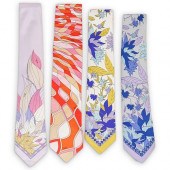 (4 PCS) EMILIO PUCCI SILK NECK