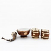 4 PCS, ENGLISH OAK BARRELS, BO