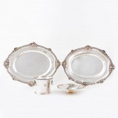 4 PCS ENGLISH SILVERPLATE TRAY