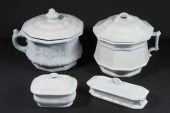 (4 PCS) ENGLISH WHITE IRONSTON