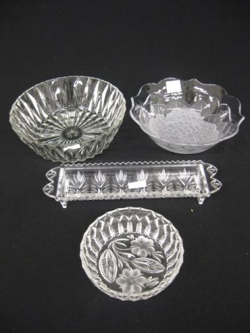 4 pcs. Estate Glassware; bowls anda