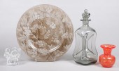 (4) Pcs glassware, c/o embosse