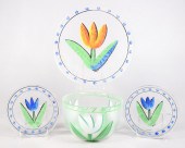 (4) Pcs Kosta Boda glassware,