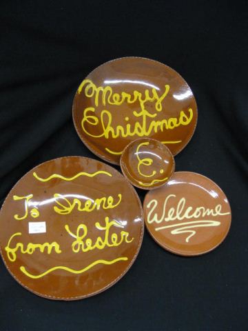 4 pcs. Lester Breininger Redware