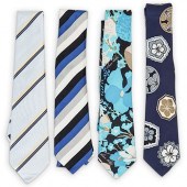 (4 PCS) LOUIS VUITTON SILK NEC