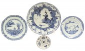 4 PCS OF ORIENTAL BLUE AND WHI
