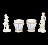 (4) Pcs porcelain, unmarked, c