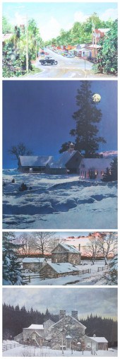 4 pcs. Prints and Watercolor w