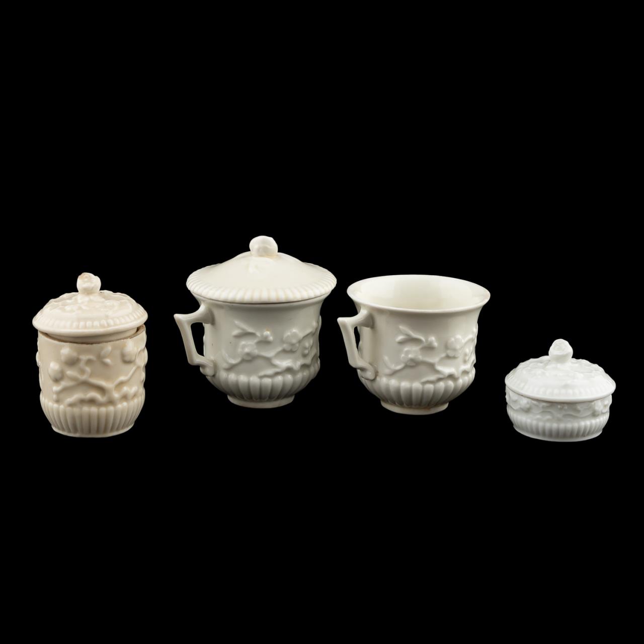 4 PCS, SAINT CLOUD FRENCH PORCELAIN
