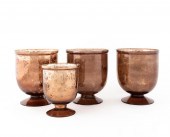 4 PCS SMOKED MERCURY GLASS STY