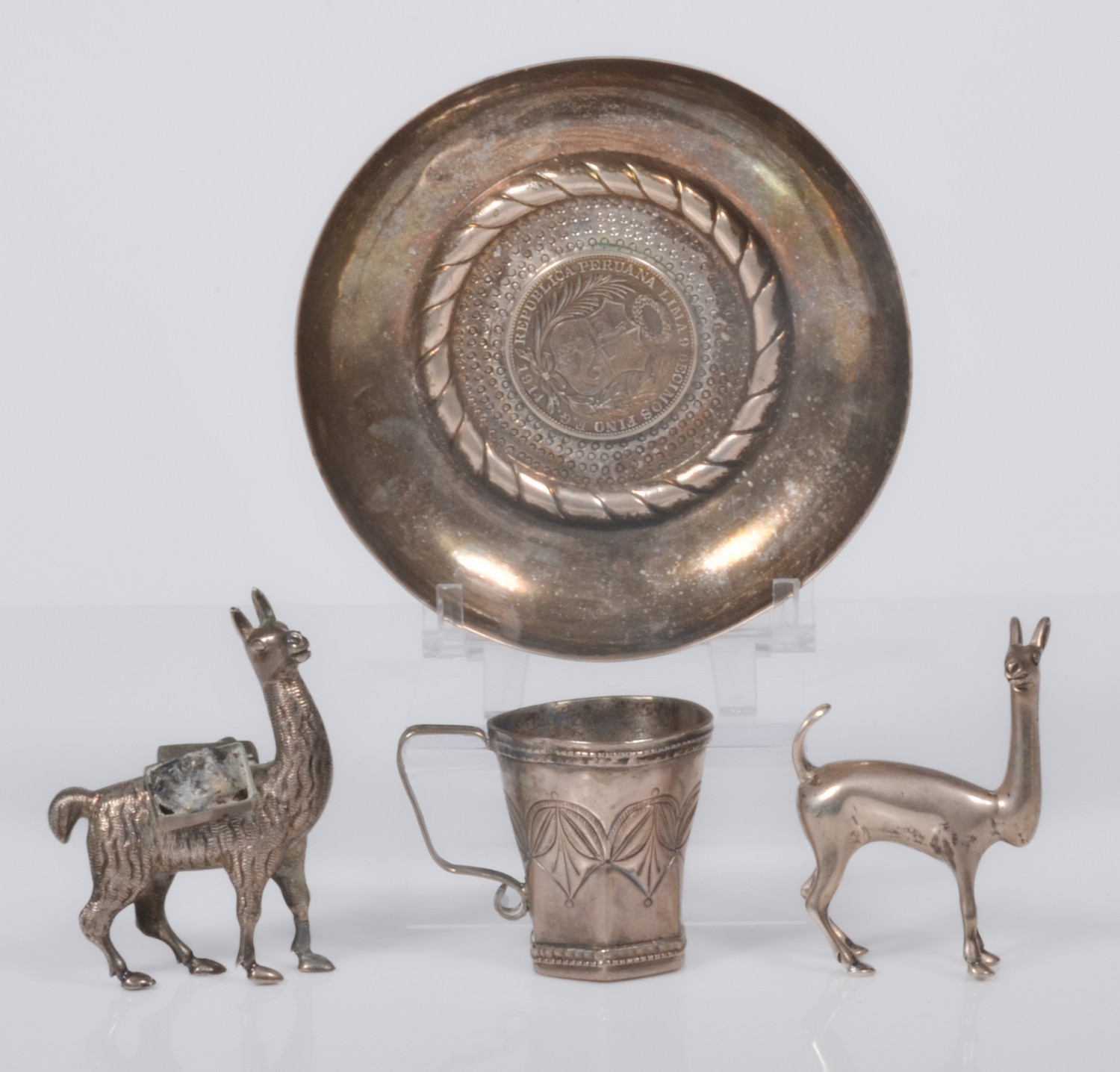 (4) Pcs South American silver,