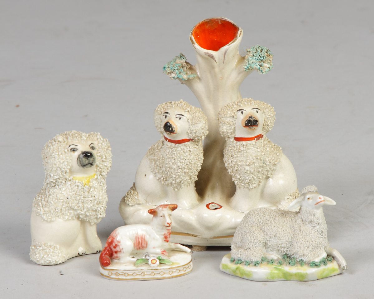 4 Pcs. Staffordshire Spill vase