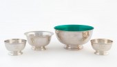 4 PCS, STERLING & SILVERPLATE