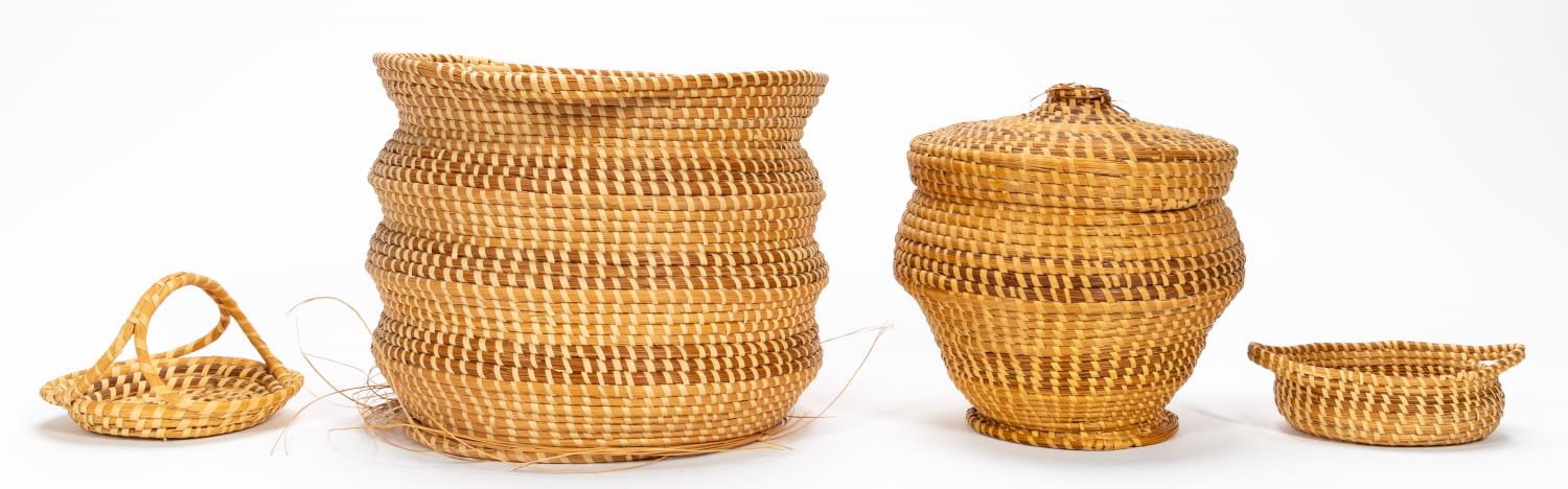 4 PCS, SWEETGRASS BASKETS,