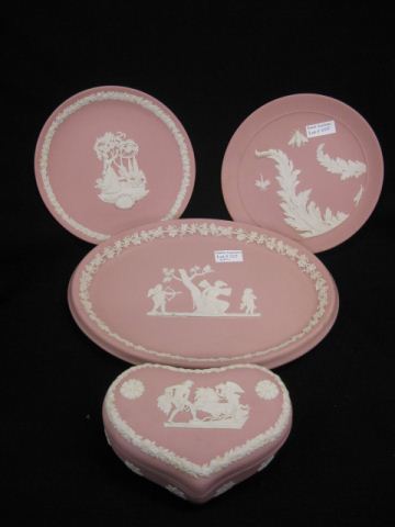 4 pcs. Wedgwood Jasperware pink