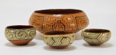 4 PERUVIAN SHIPIBO POTTERY EAR