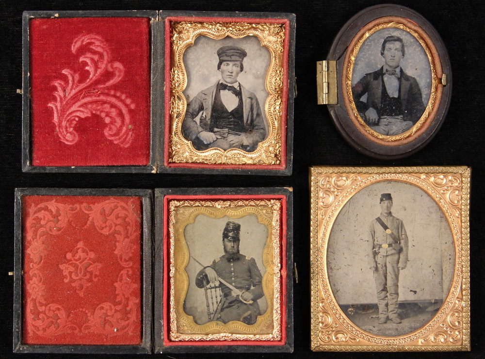 (4) PHOTOS CIVIL WAR SOLDIER -
