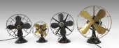 4 PIECE ANTIQUE ELECTRIC FANS:
