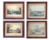 4 PIECE ANTIQUE PRINT LOT: 1)