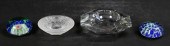 4 PIECE ART GLASS LOT4 pieces