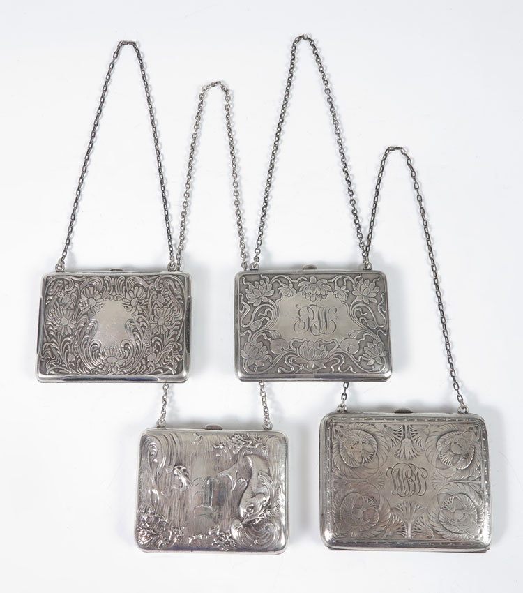 4 PIECE ART NOUVEAU STERLING CHANGE