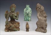 4 PIECE ASIAN DEITIES & FIGURE
