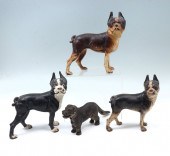4 PIECE CAST IRON DOGS TO INCL