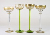 4 PIECE DECORATED STEMWARE GRO