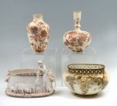4 PIECE EUROPEAN VASE AND FERN