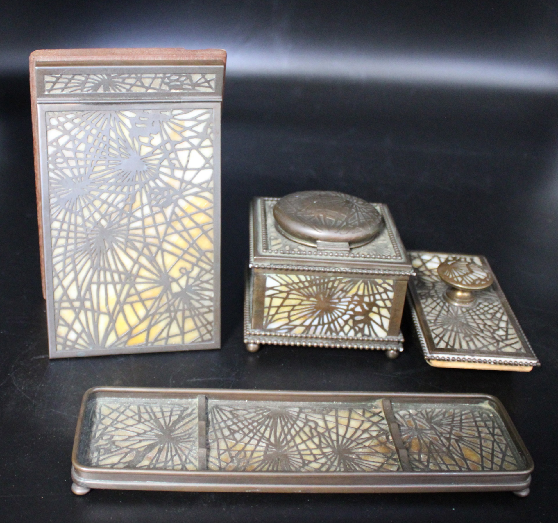 4 PIECE FROM TIFFANY STUDIOS