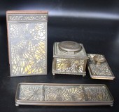4 PIECE FROM TIFFANY STUDIOS "