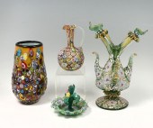 4 PIECE ITALIAN ART GLASS COLL