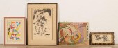 4 PIECE JUDAICA ART LOT HERZFE
